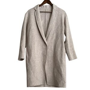 Uniqlo Double Face Cocoon Wool Blend Coat Sz M